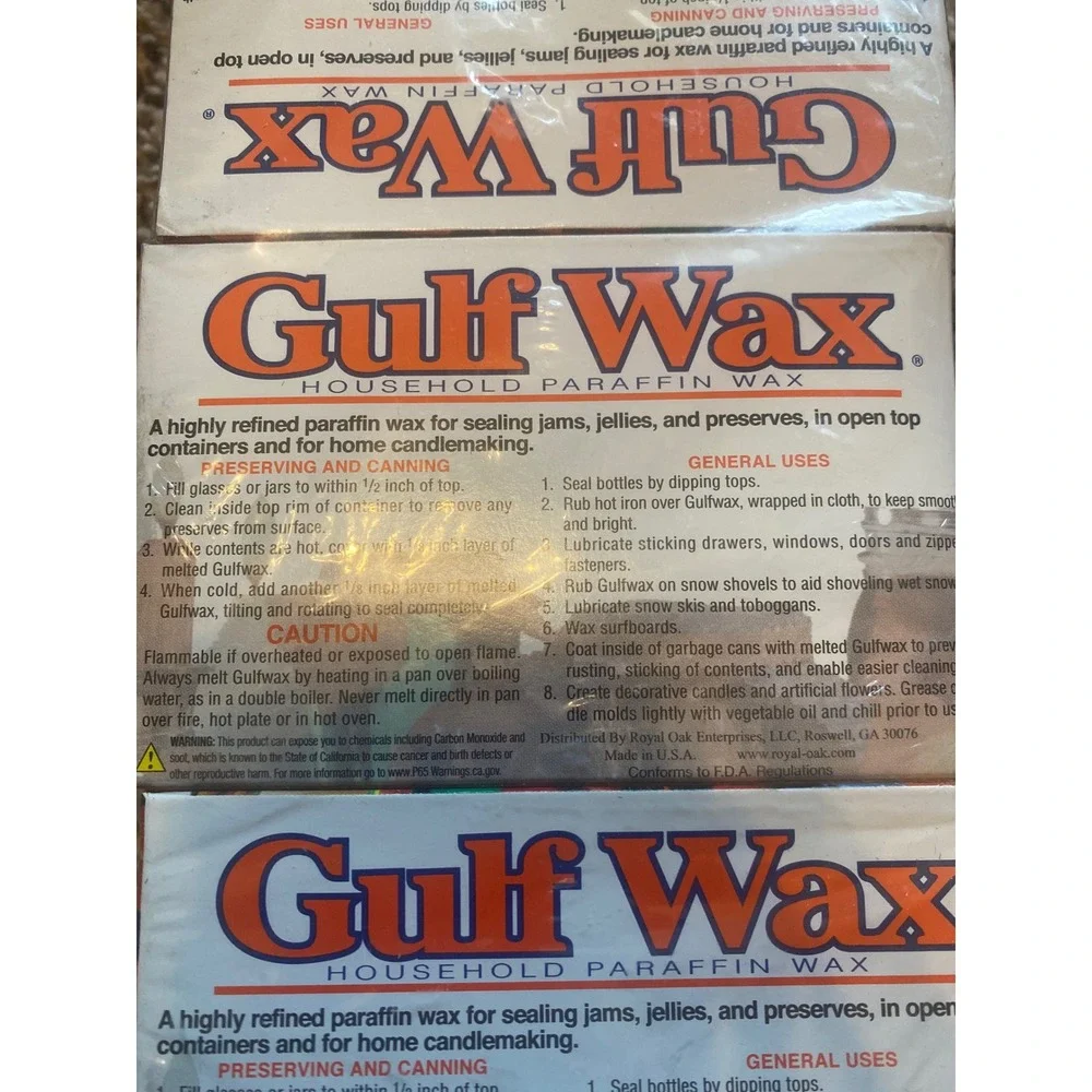Gulf Wax Household Paraffin Wax 1lb Boxes for Canning and‎ Candlemaking 3 Pack